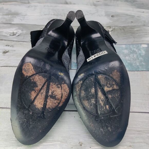 Vince Camuto 'Beauty' Heels w/ Crystal Rhinestone Lace Bow Sz 7.5 Pumps - Picture 11 of 16